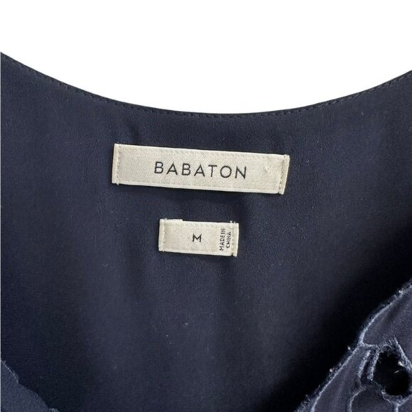 Babaton Blue Floral Embroidered Elegant Slip Dress - Picture 3 of 6